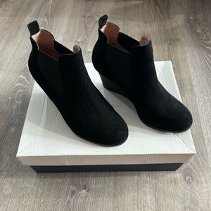 Black suede boots